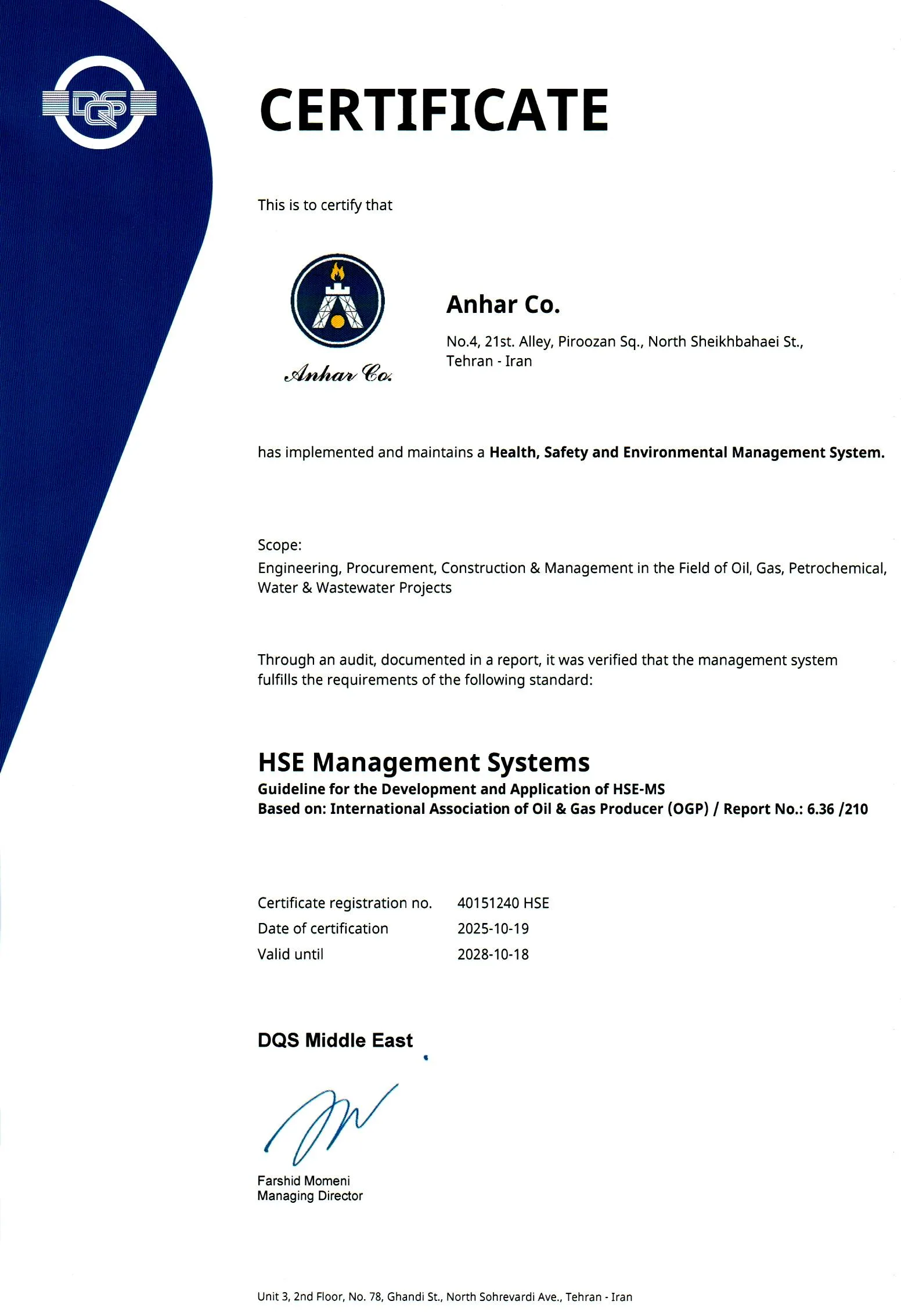 HSE management system from SGS