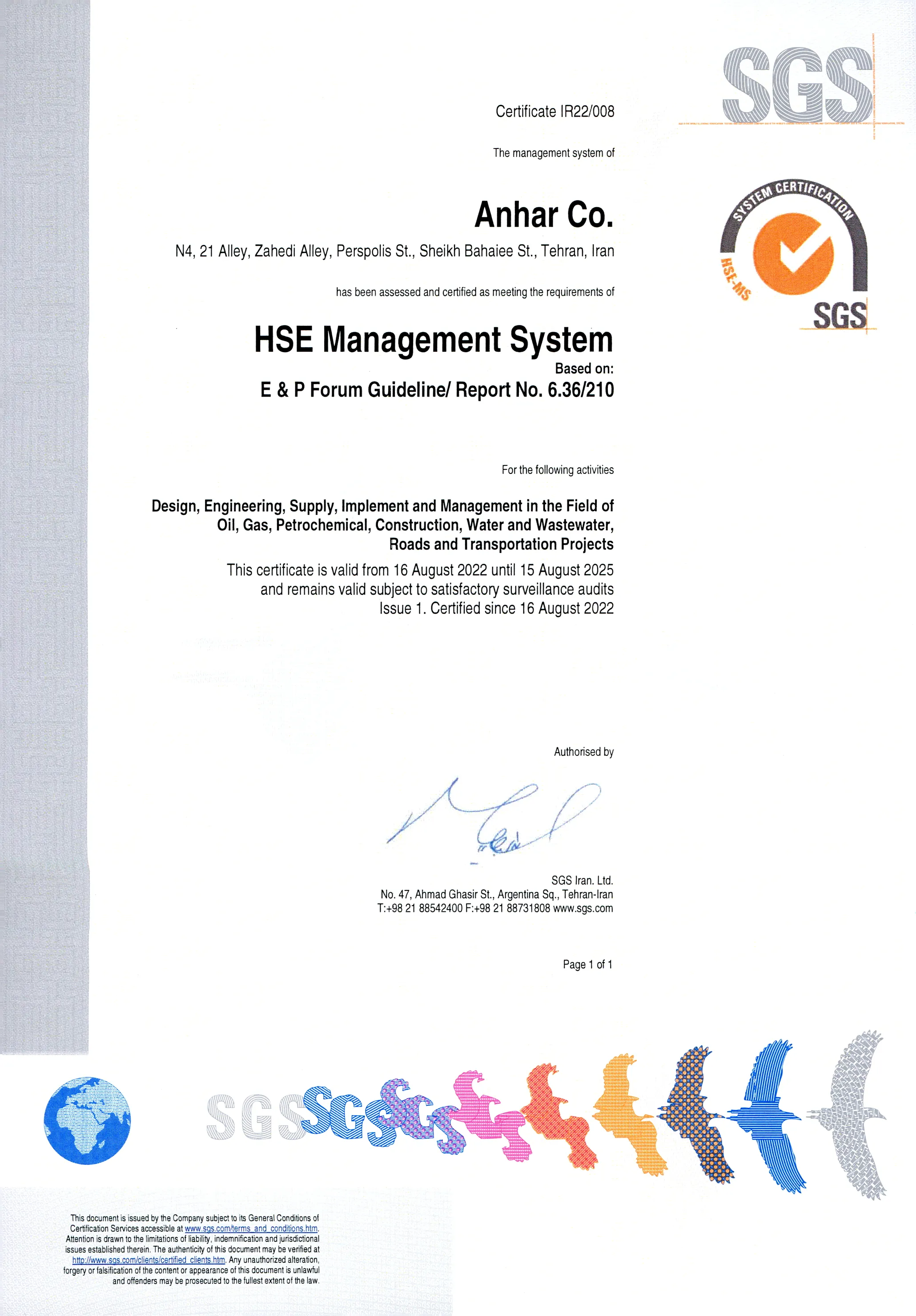 HSE management system from SGS